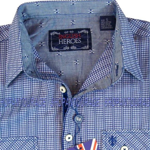English Heroes EHW137 L/S Button Down Men`s Shirt - Picture 6 of 6